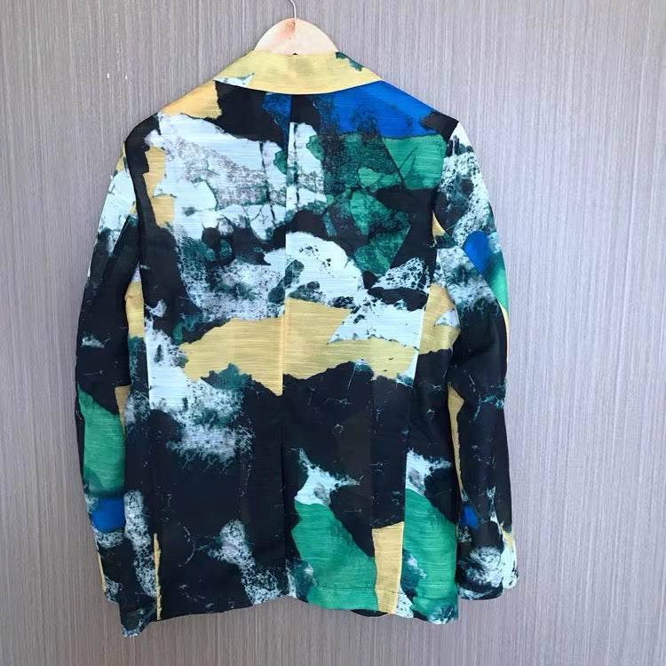 Arden Abstract Print Blazer