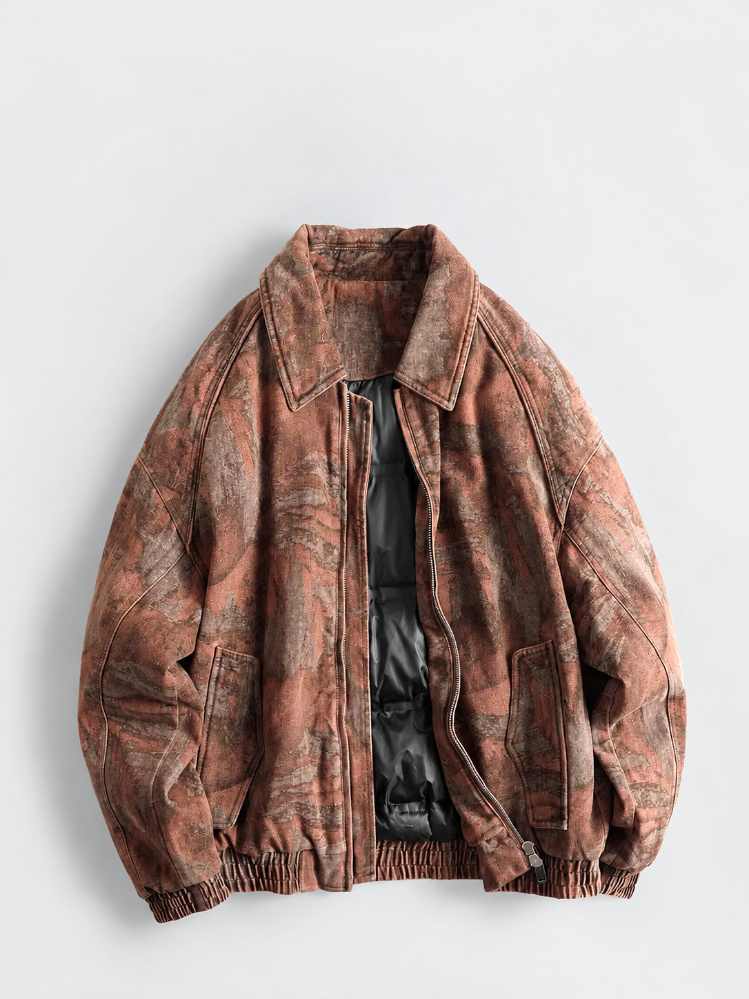 Riven Vintage-Wash Down Bomber Jacket