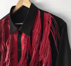 Crimson Fringe Shirt