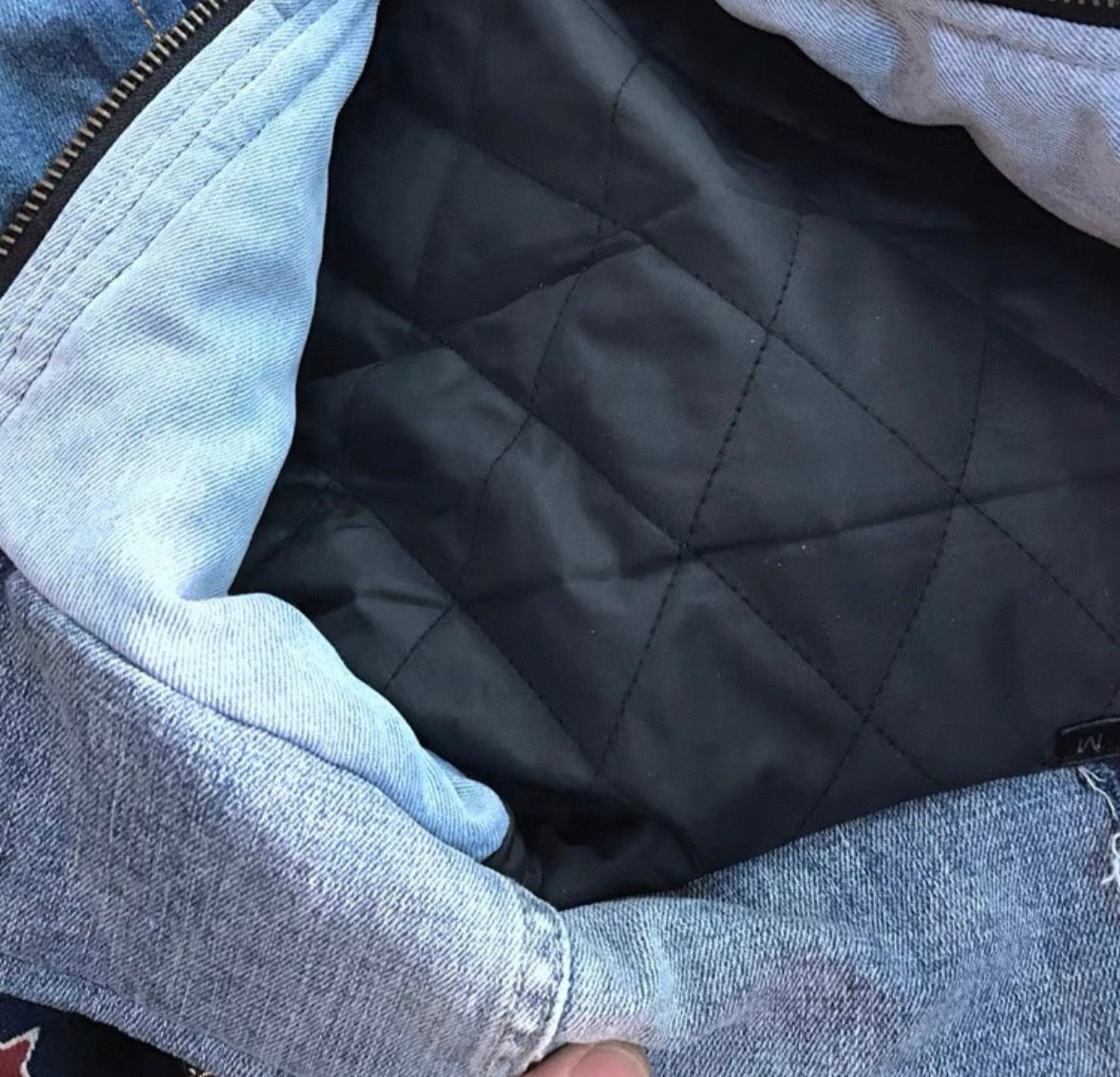 Upcycled Denim Patchwork Blazer