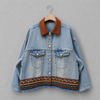 Boho Trim Reworked Denim Jacket