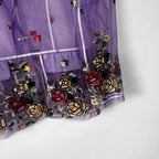 Violet Sheer Floral Blazer