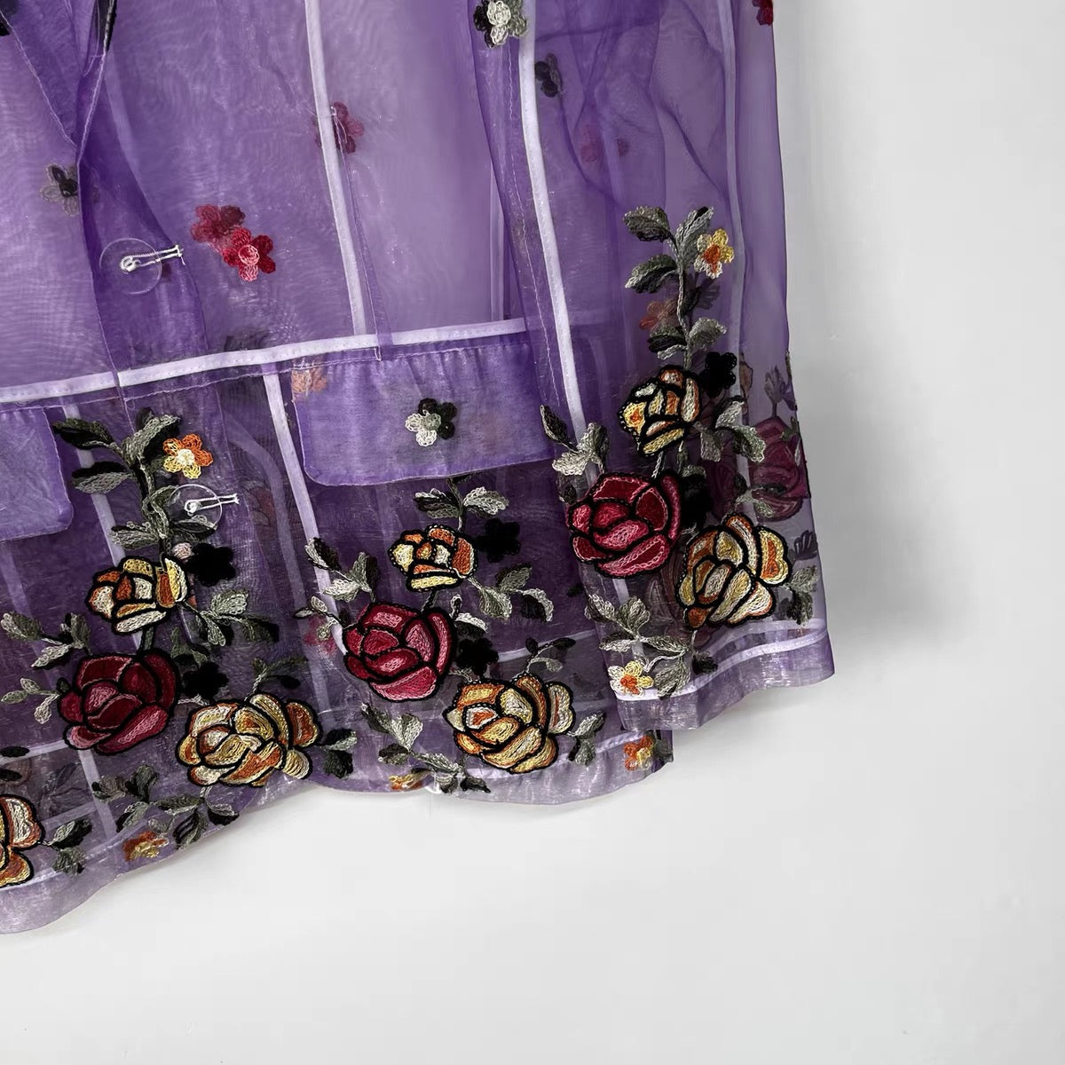 Violet Sheer Floral Blazer