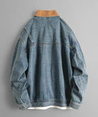 Calder Contrast-Collar Denim Workwear Jacket