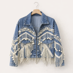 Pearl Fringe Embellished Jacket