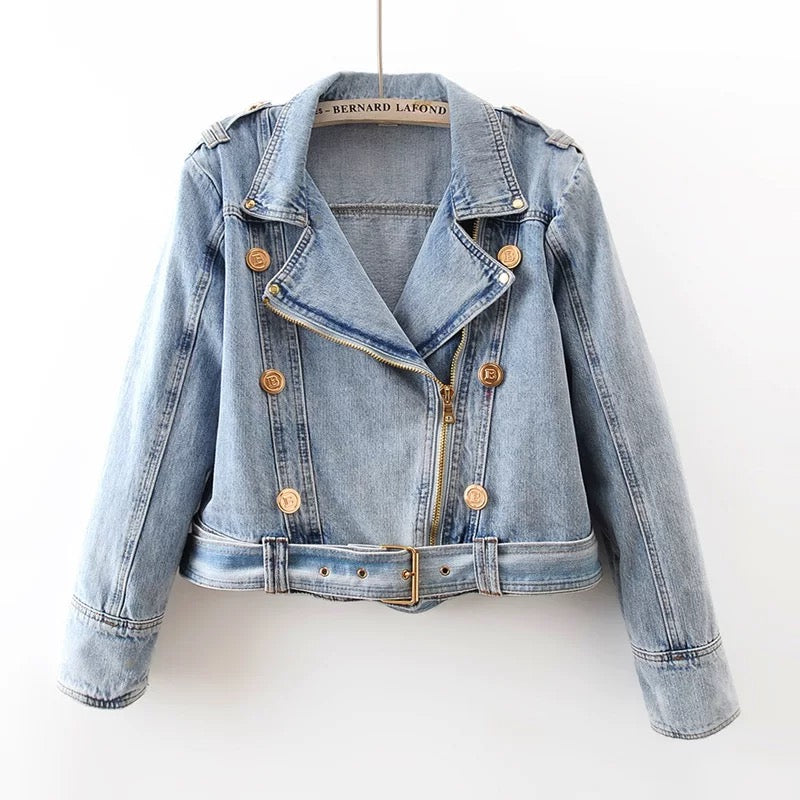 Cropped Biker Jacket