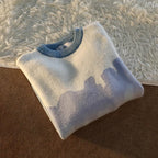 Abstract Forest Gradient Knit Sweater