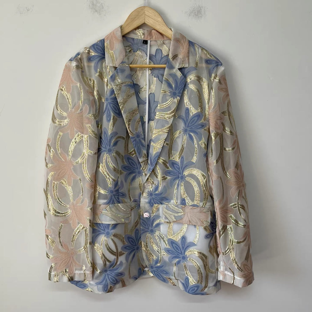 Celeste Organza blazer - Light Blue