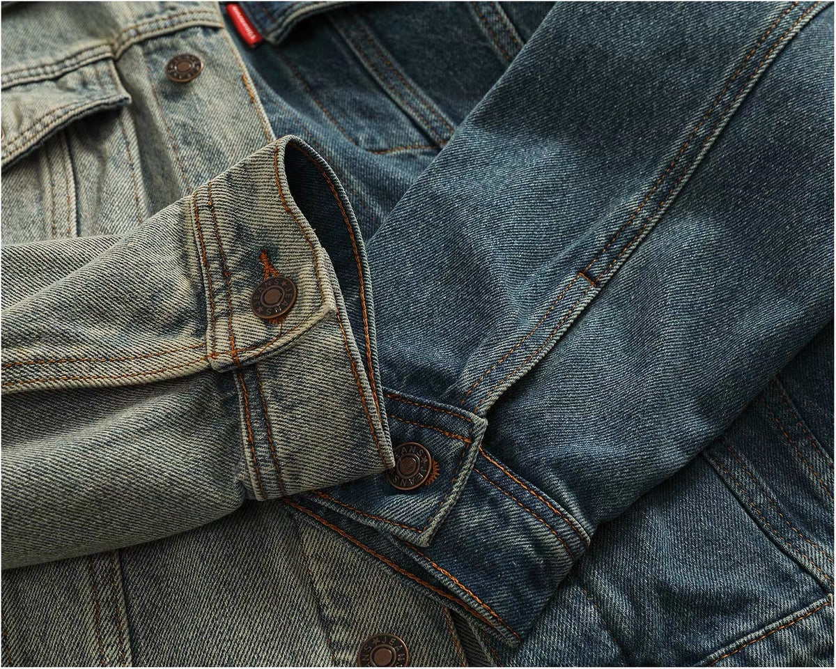 Asher Two-Tone Washed Denim Jacket