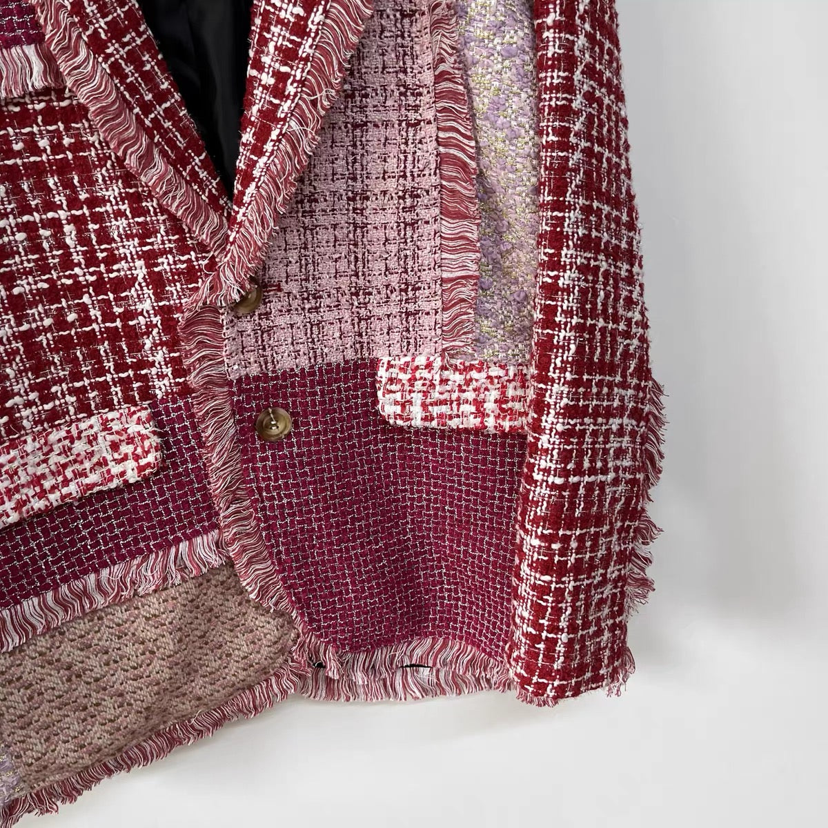 Rose Tweed Patchwork Blazer