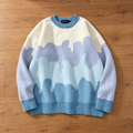 Abstract Forest Gradient Knit Sweater