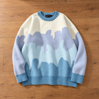 Abstract Forest Gradient Knit Sweater