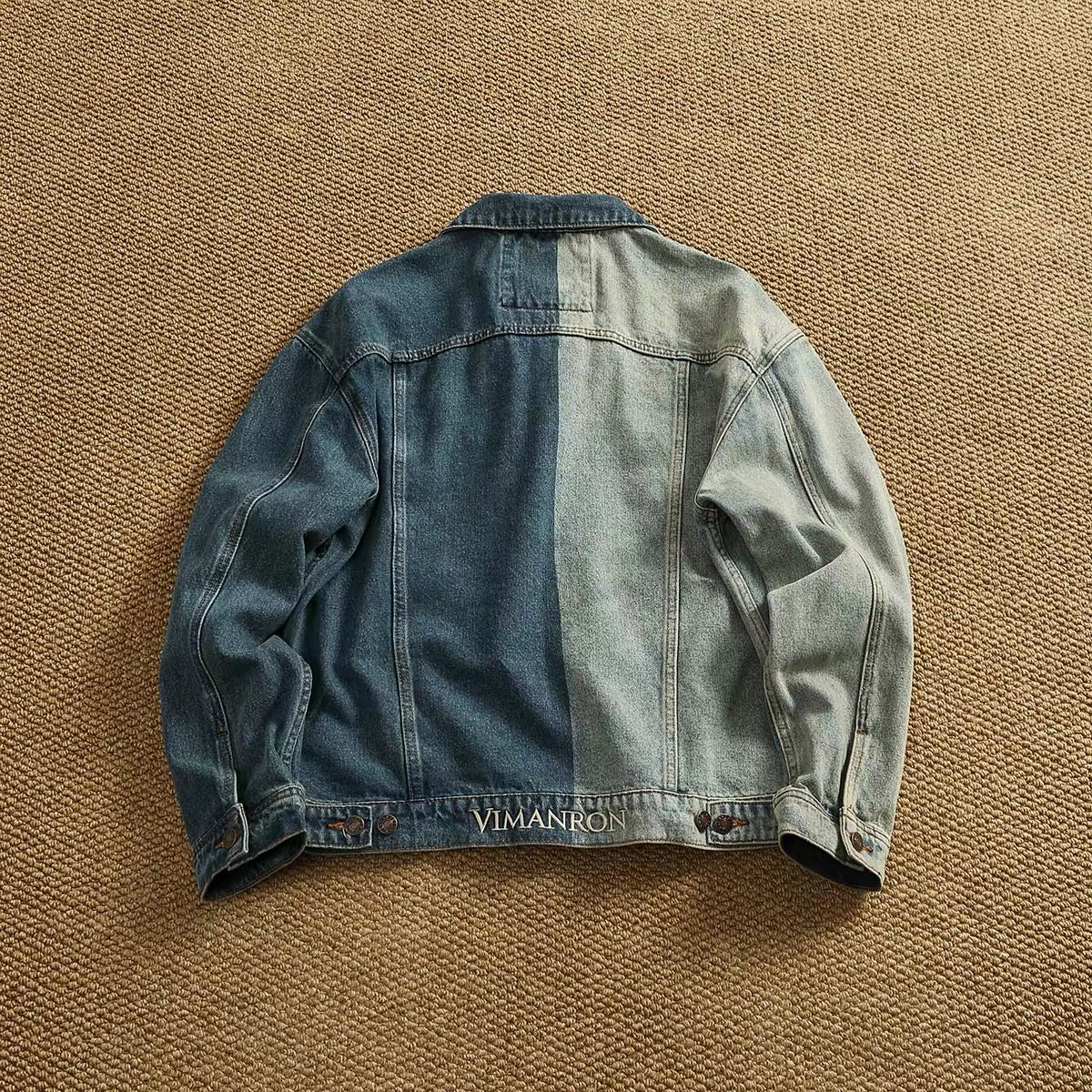 Asher Two-Tone Washed Denim Jacket