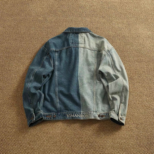 Asher Two-Tone Washed Denim Jacket