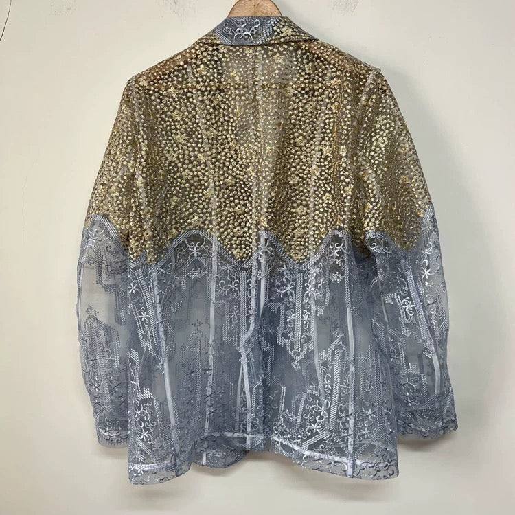 Golden Mist Sheer Blazer