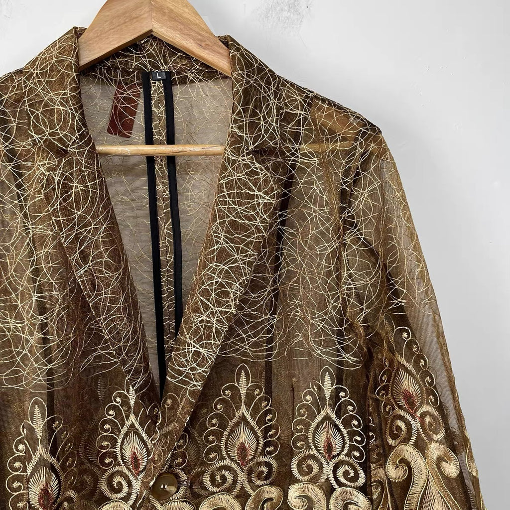 Baroque Organza Shirt Jacket