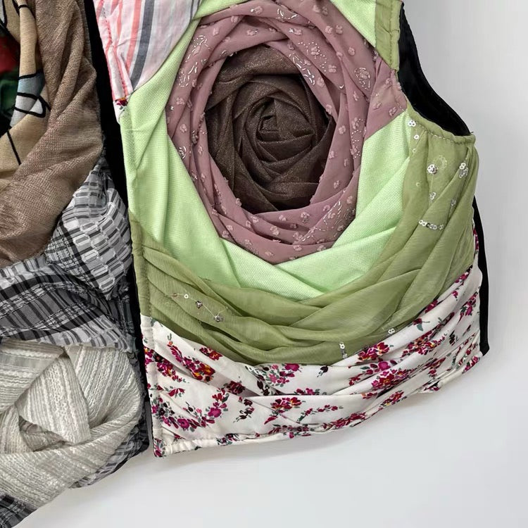 Rosette Patchwork Vest