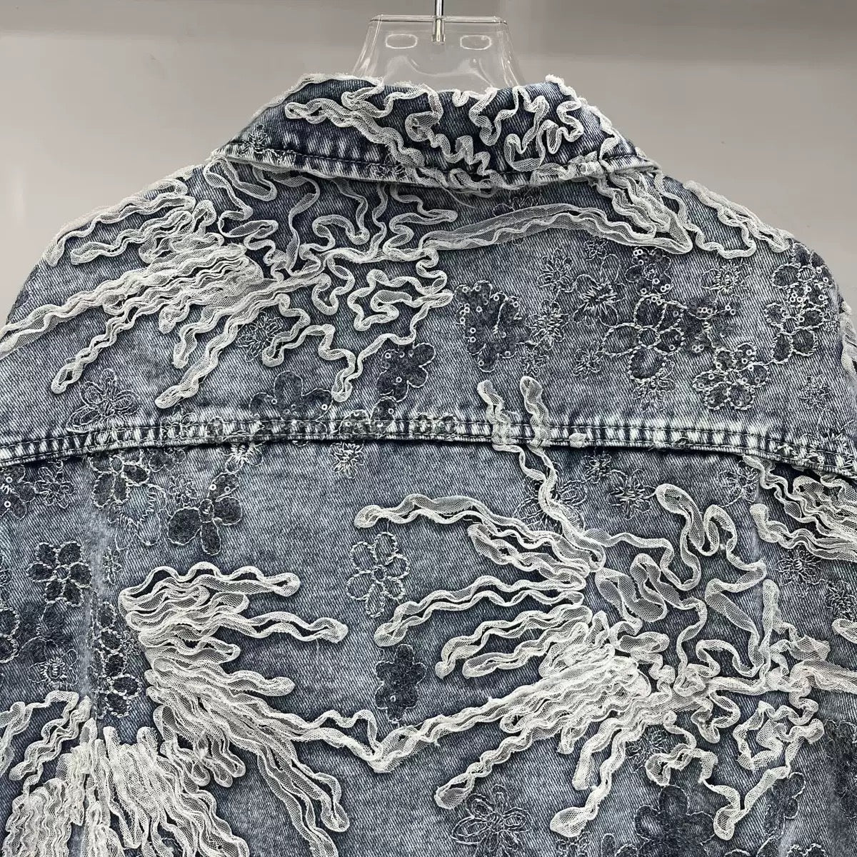 Bloom Lace Denim Jacket (E)