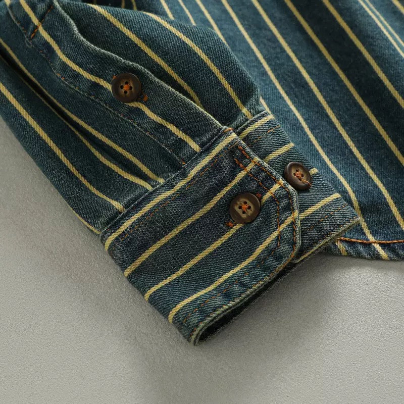 Stripe Cotton Work Shirt