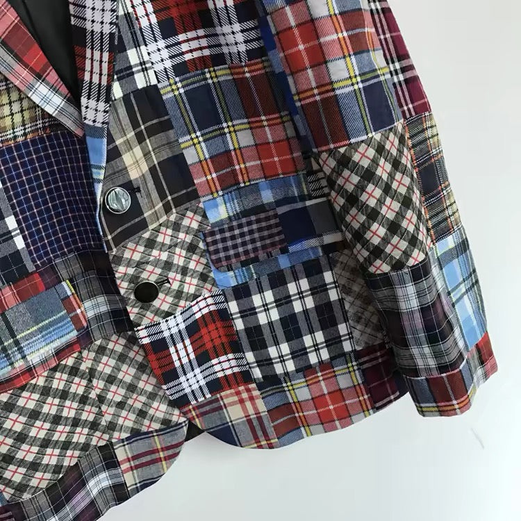 Harbor Patchwork Plaid Blazer