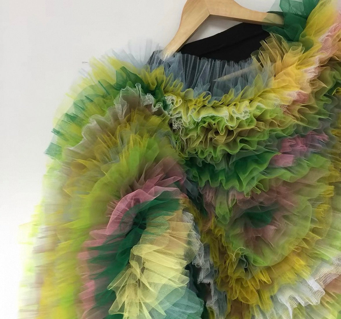 Moss Ruffle Art Top