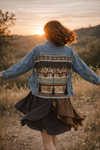 Ethnic Embroidered Jean Jacket