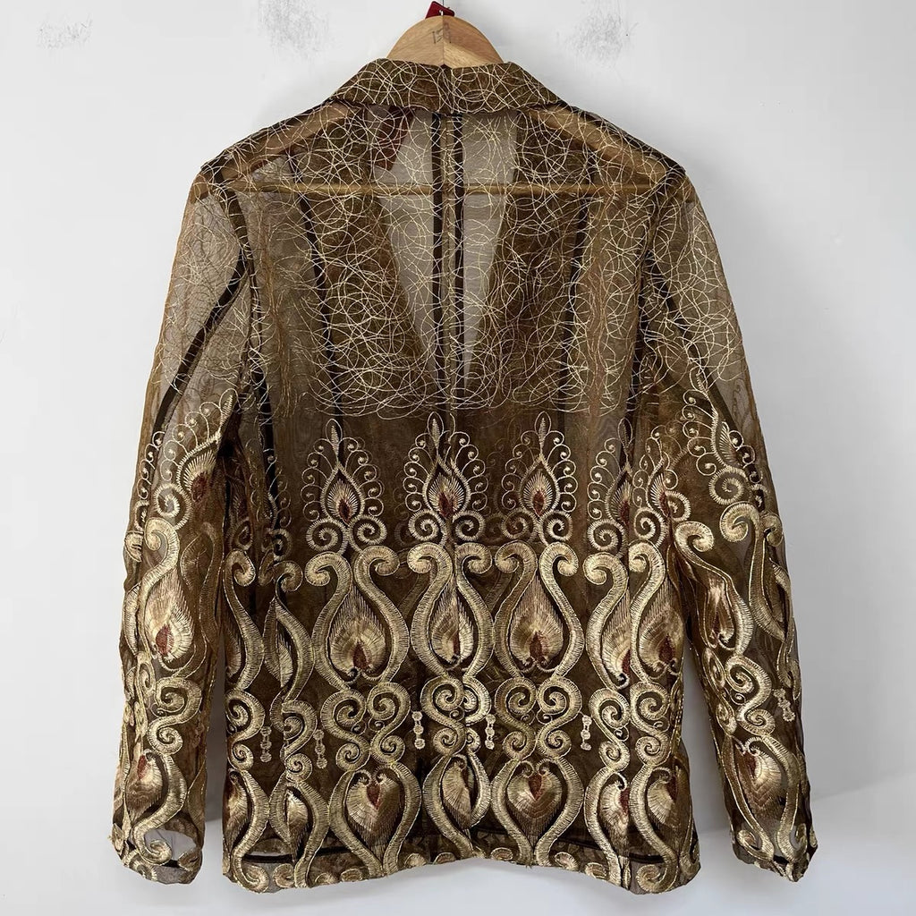 Baroque Organza Shirt Jacket