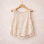Beaded Embellishments Hand-Crocheted Top ()