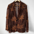 Cocoa Bloom Sheer Blazer