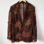 Cocoa Bloom Sheer Blazer