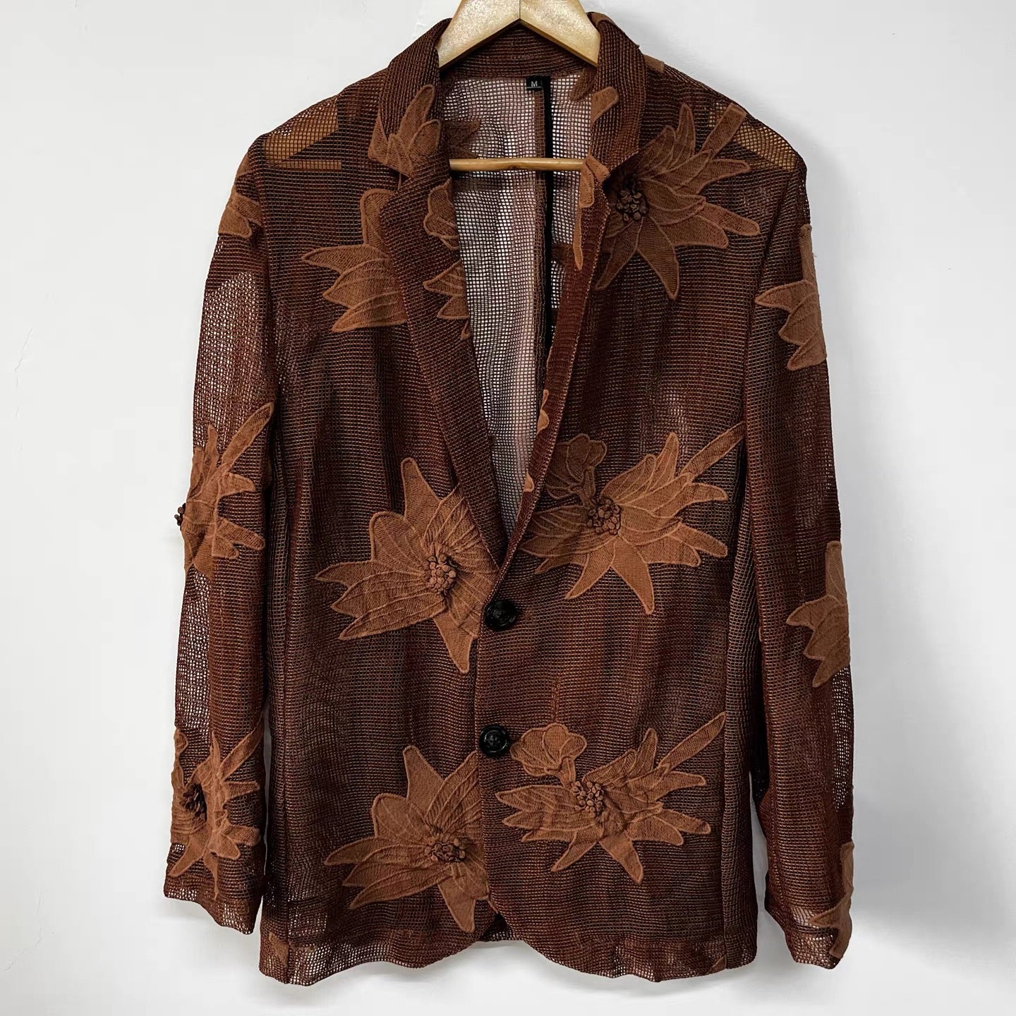 Cocoa Bloom Sheer Blazer