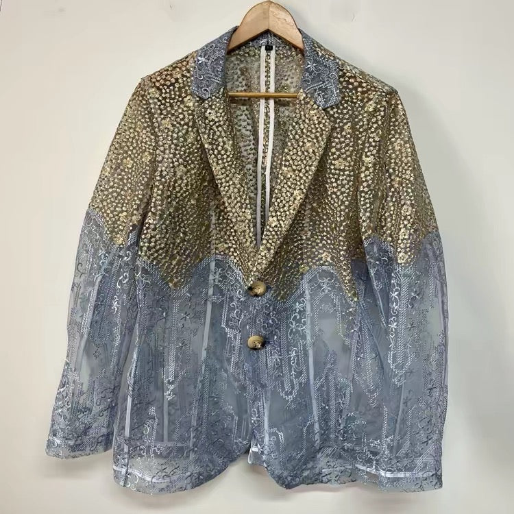 Golden Mist Sheer Blazer