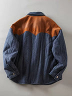 Pinstripe Retro Workwear Padded Jacket