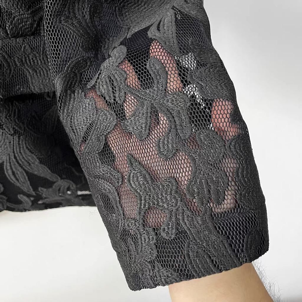 Velora Embroidered Lace Blazer