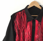 Crimson Fringe Shirt