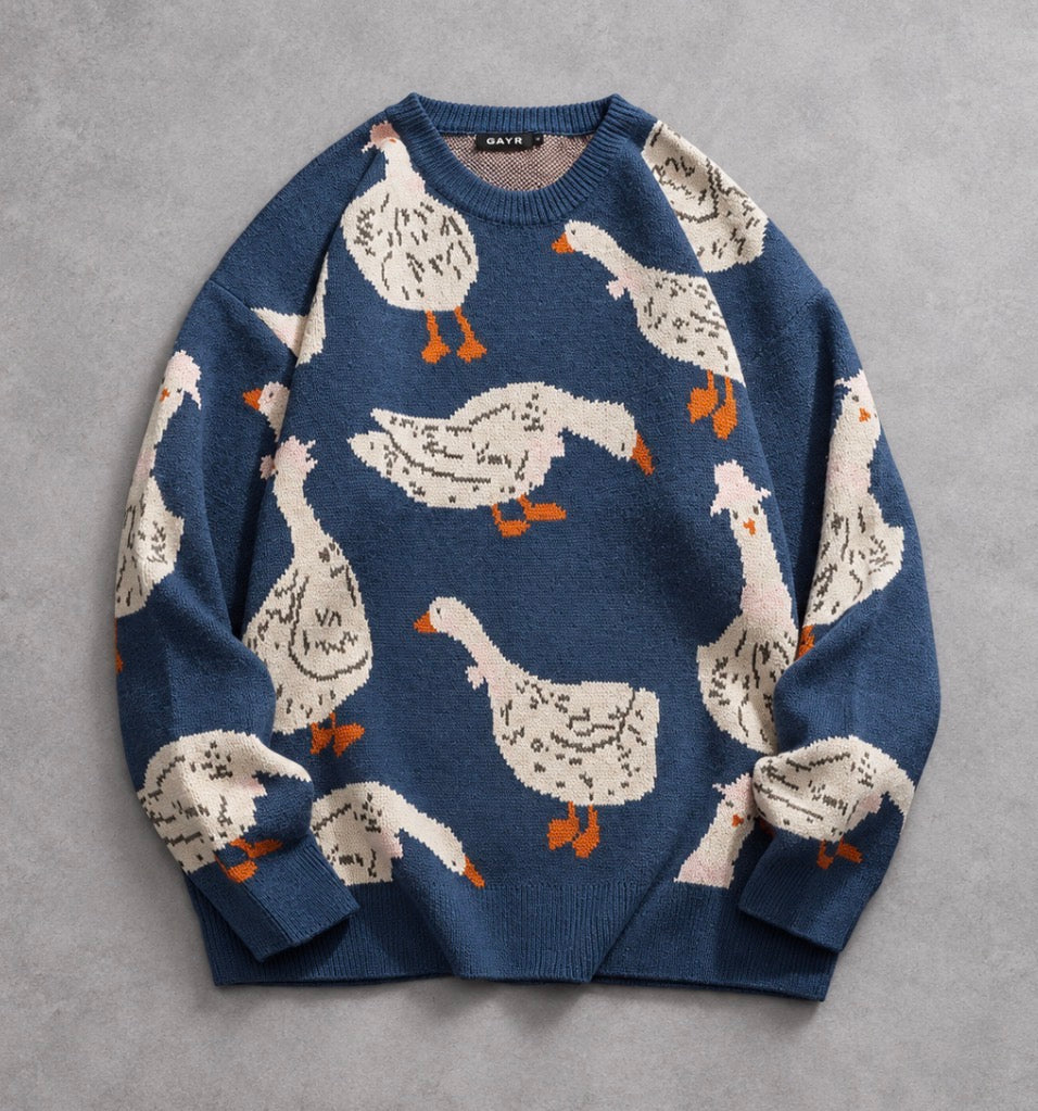 Duck Graphic Knit Sweater
