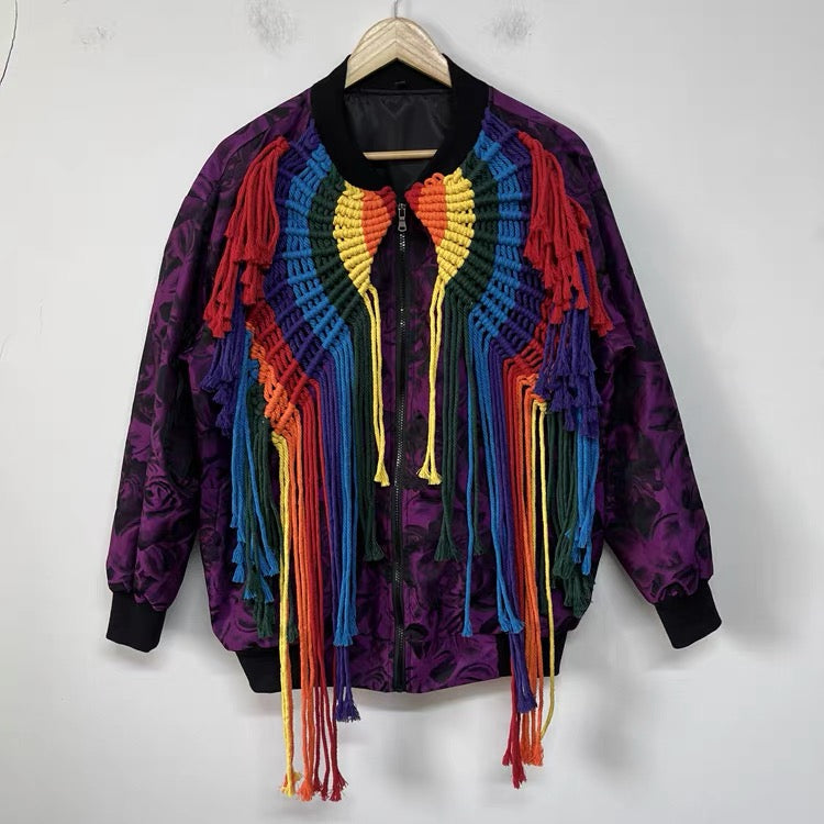 Handmade Crochet Fringe Jacket