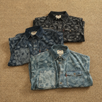 Washed Paisley Denim Shirt