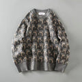 Mushroom Jacquard Knit Sweater