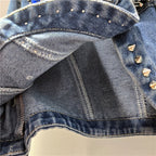 Roxie Studded Denim Crop Jacket
