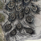 Silver Peacock Sequin Tank Top