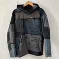 Upcycled Rift Patchwork Denim Hoodie