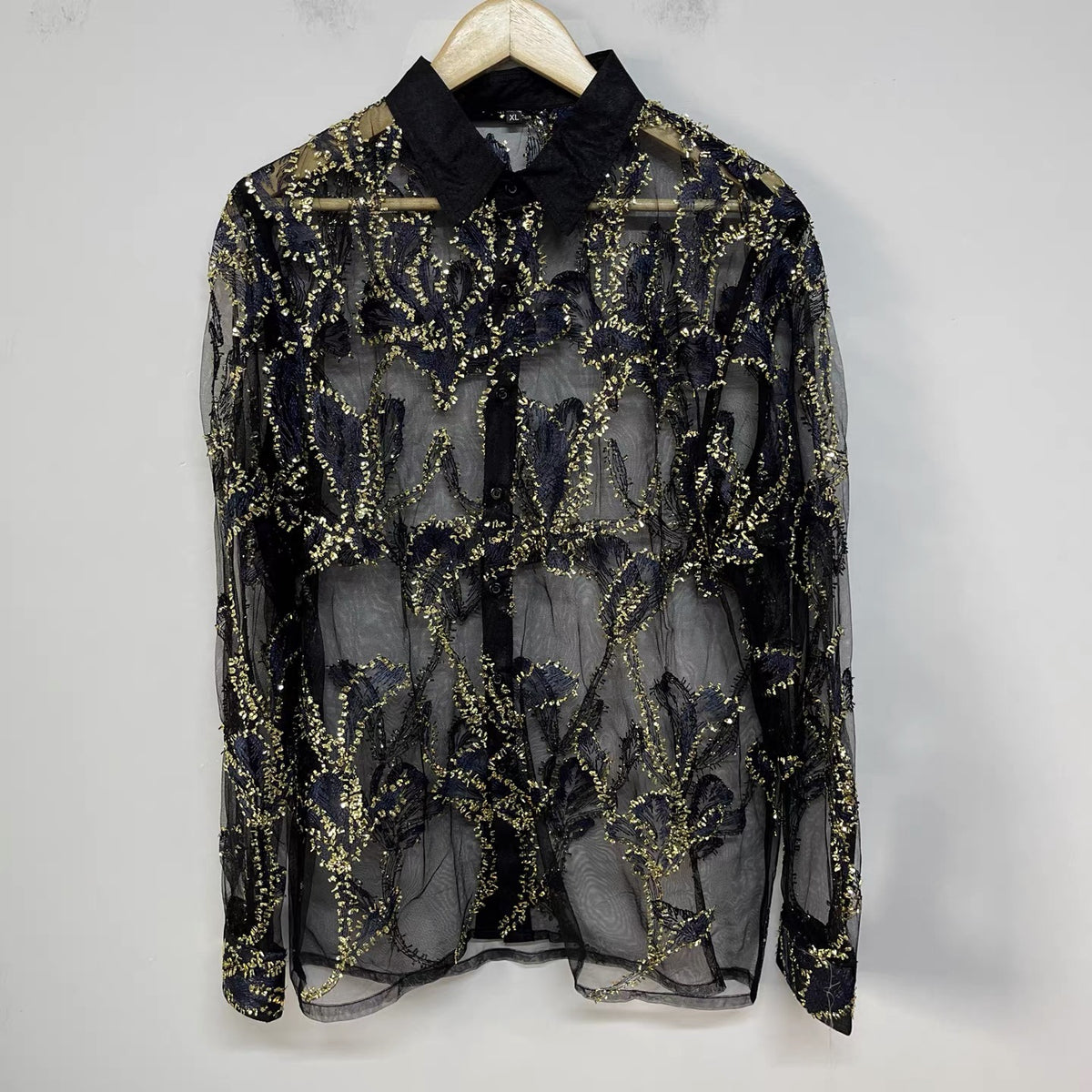 Aurelia Embroidered Mesh Shirt