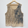 Nude Floral Sequin Tank Top