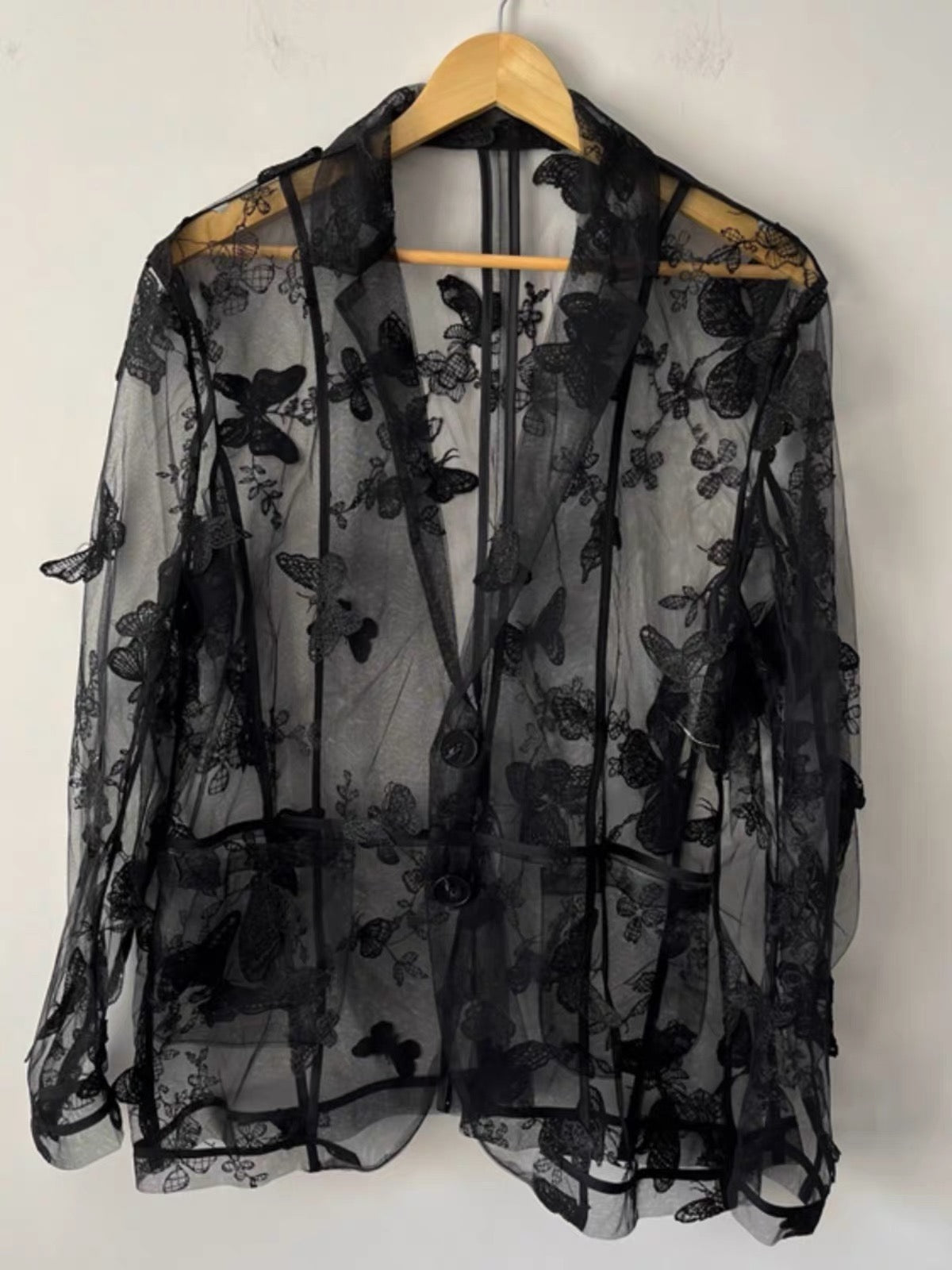 Luna Butterfly Sheer Blazer