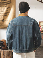 Calder Contrast-Collar Denim Workwear Jacket