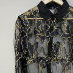 Aurelia Embroidered Mesh Shirt