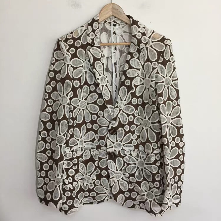 Maribel Floral Embroidered Blazer