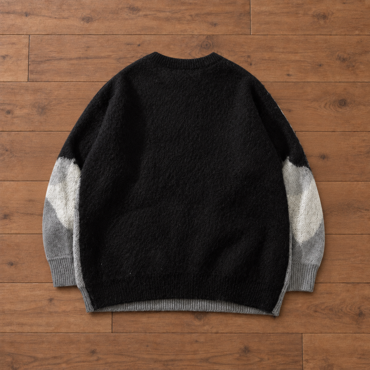 Fuzzy Cat Graphic Knit Sweater