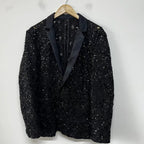 Onyx Sequin Embroidered Blazer
